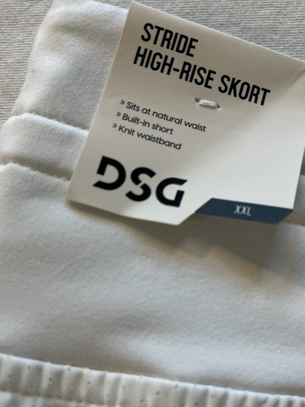 DSG Stride High-Rise Skort Pure White Built-In Shorts Women’s XXL Tennis Golf - Picture 10 of 13